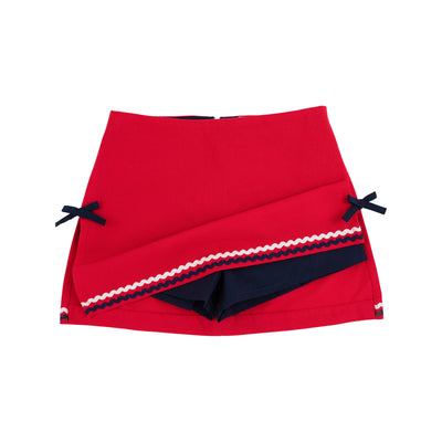 Clays Club Skort Richmond Red Pique Nan Navy