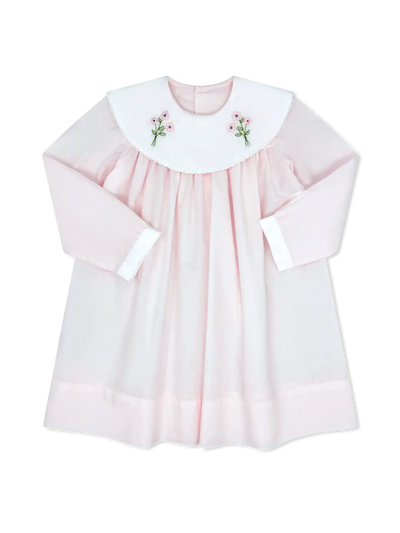 Sandra Dress Long Sleeve Blessing Pink Batiste, Flowers