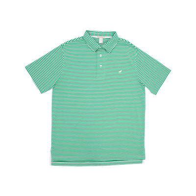 Croquet Party Polo Kiawah Kelly Green Stripe