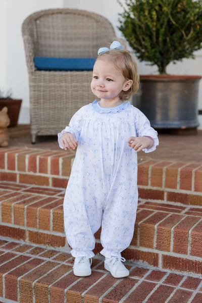 Lila Long Bubble Blue Bows Knit