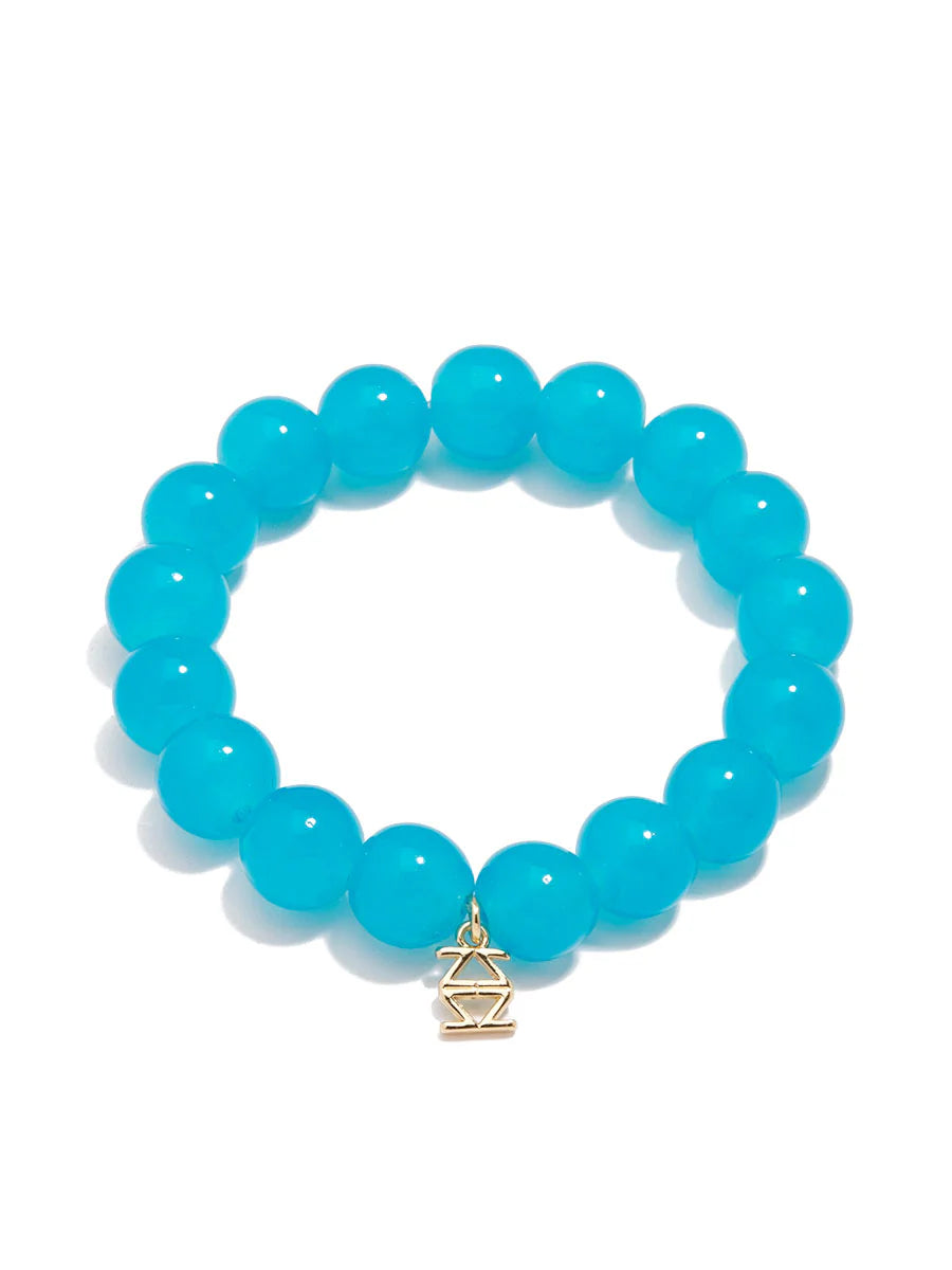 Glass Bead Stretch Bracelet - Various Colors