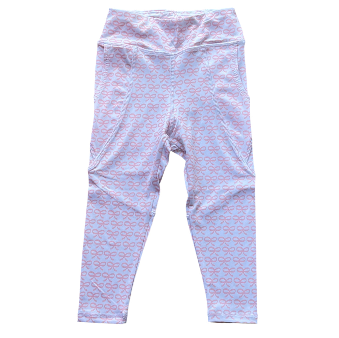 Athletic Leggings Pink Bows