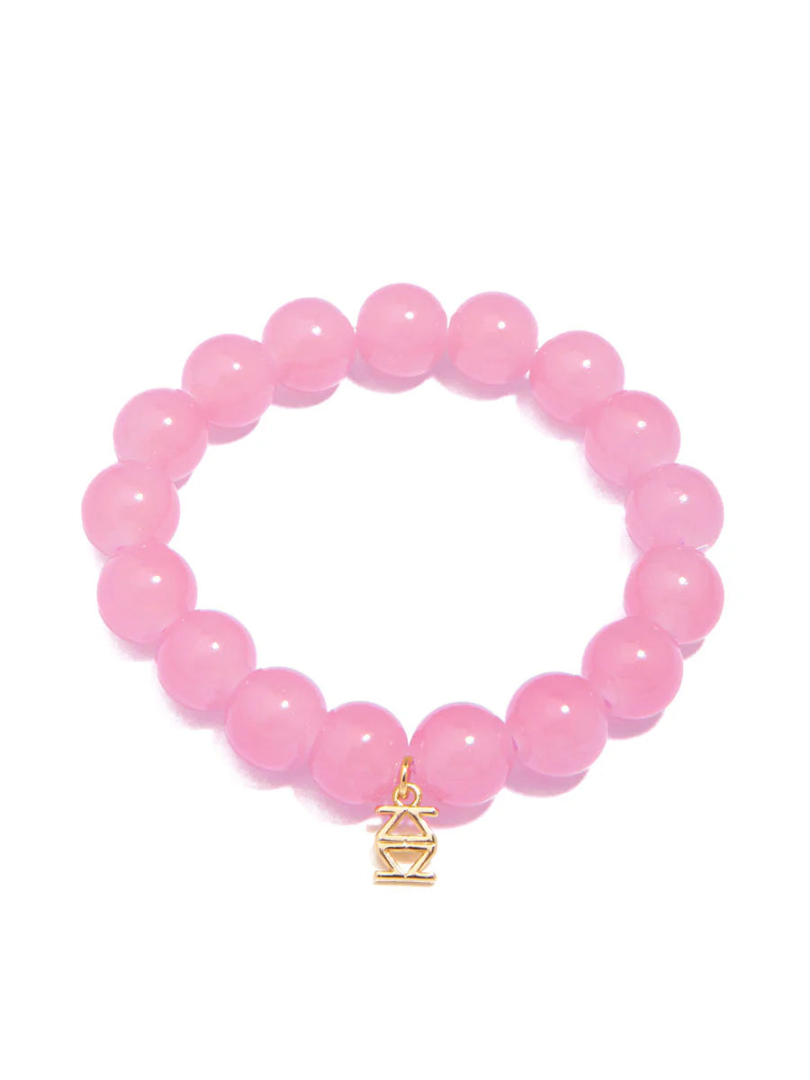 Glass Bead Stretch Bracelet - Various Colors