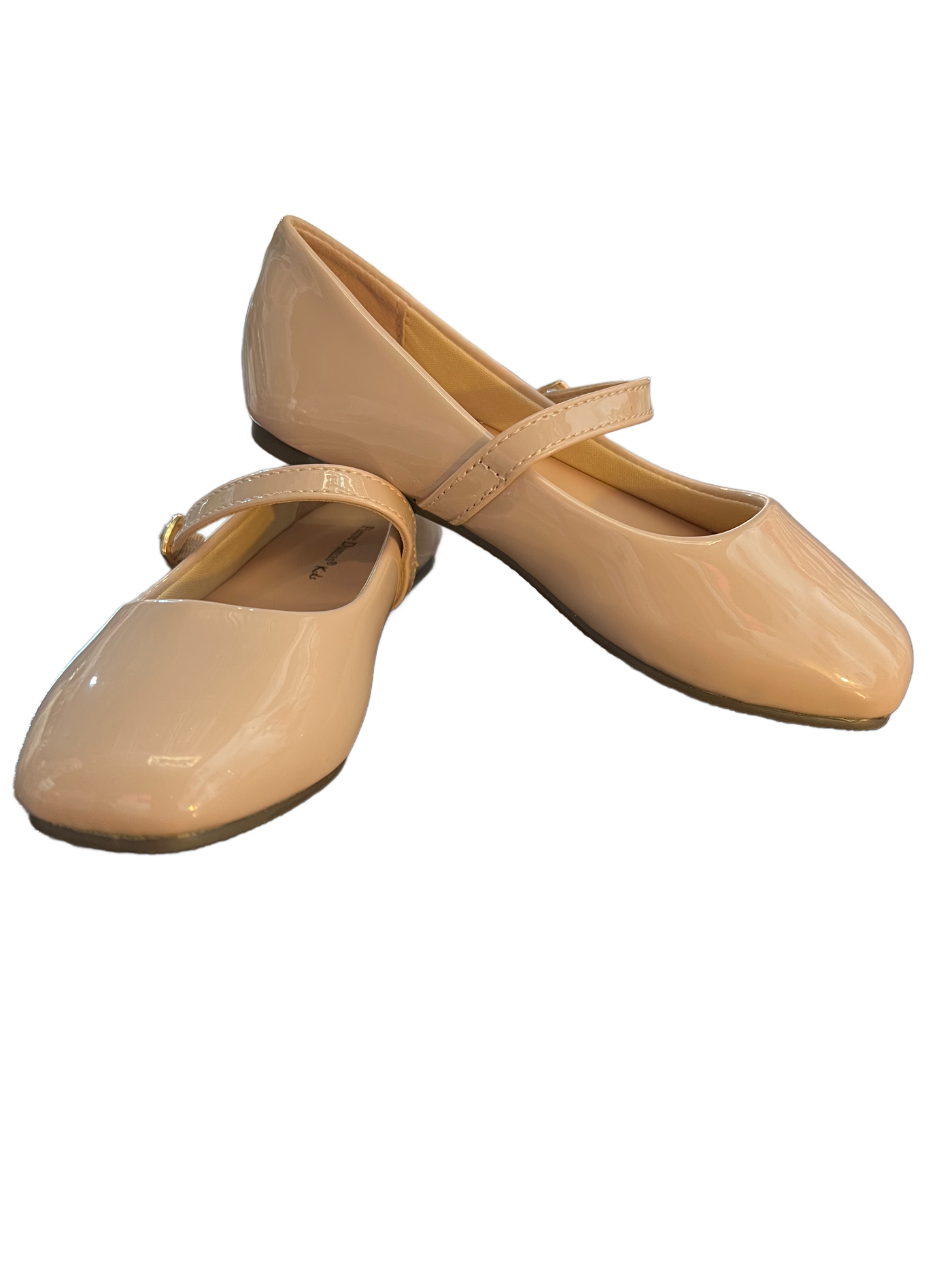 Penny Nude Patent Flat