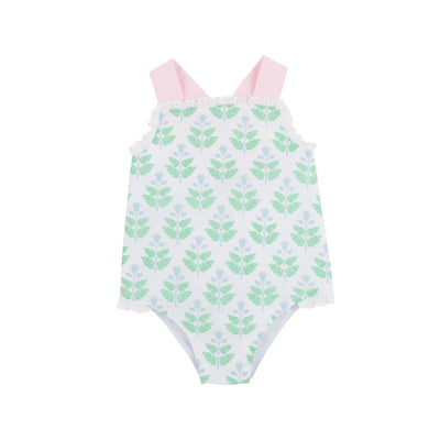 Sisi Sunsuit Handover Hand Block Palm BP Buck Blue