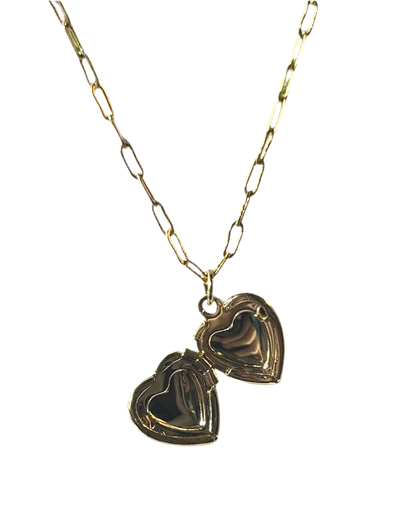 Gold Heart Locket Necklace