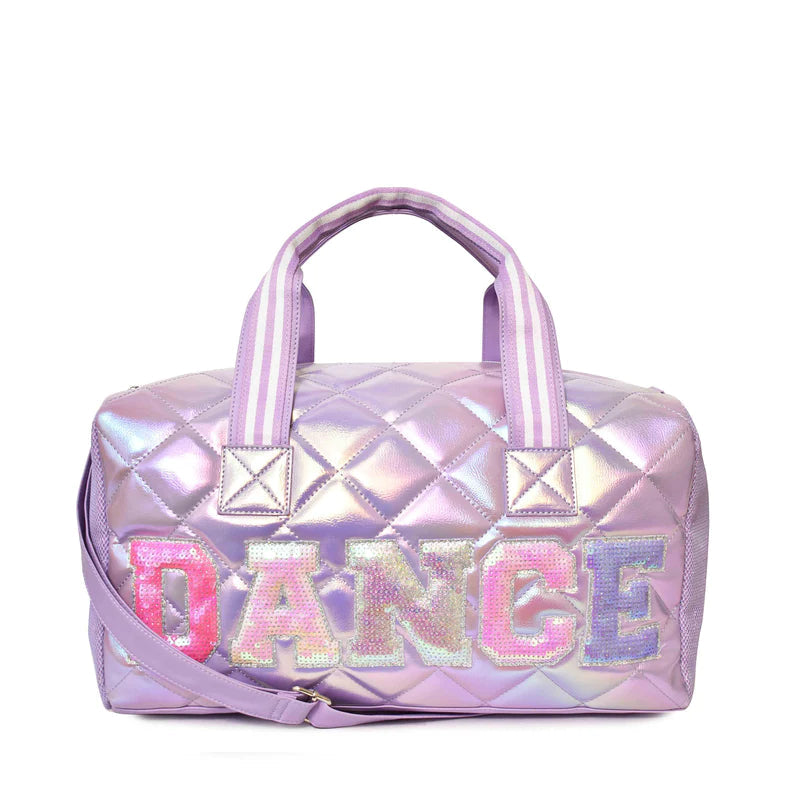 Dance Sequins Metallic Quilted Large Duffle Bag