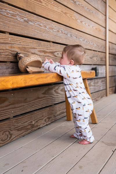 SBC Signature Polo LS Romper Mallards