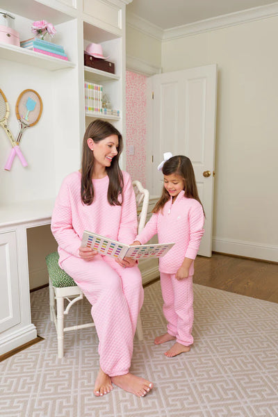 Gates Sweeney Sweatpant Sandpearl Pink Quilted