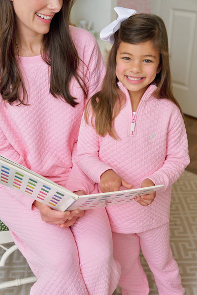 Gates Sweeney Sweatpant Sandpearl Pink Quilted