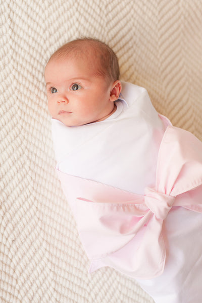 Bow Swaddle Palm Beach Pink