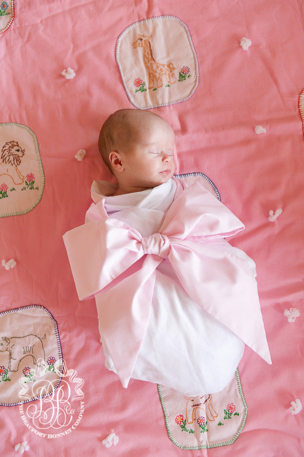 Bow Swaddle Palm Beach Pink