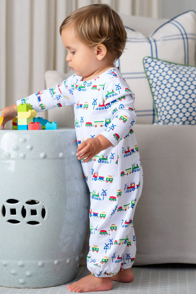 LS Patton Play Romper Chatham Choo Choo