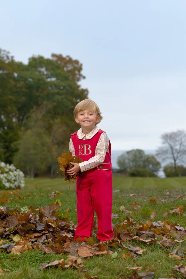 LS Peter Pan Shirt & Onesie Woven Yarn Oak Park Plaid (Small)