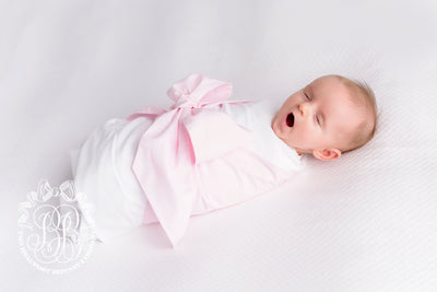 Bow Swaddle Palm Beach Pink