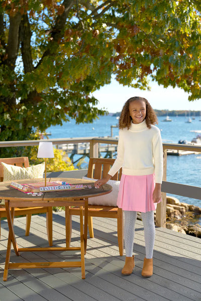 Parson Pleated Skirt Sandpearl Pink Cord