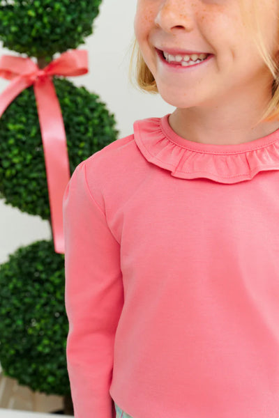 Reece Ruffle Top Parrot Cay Coral