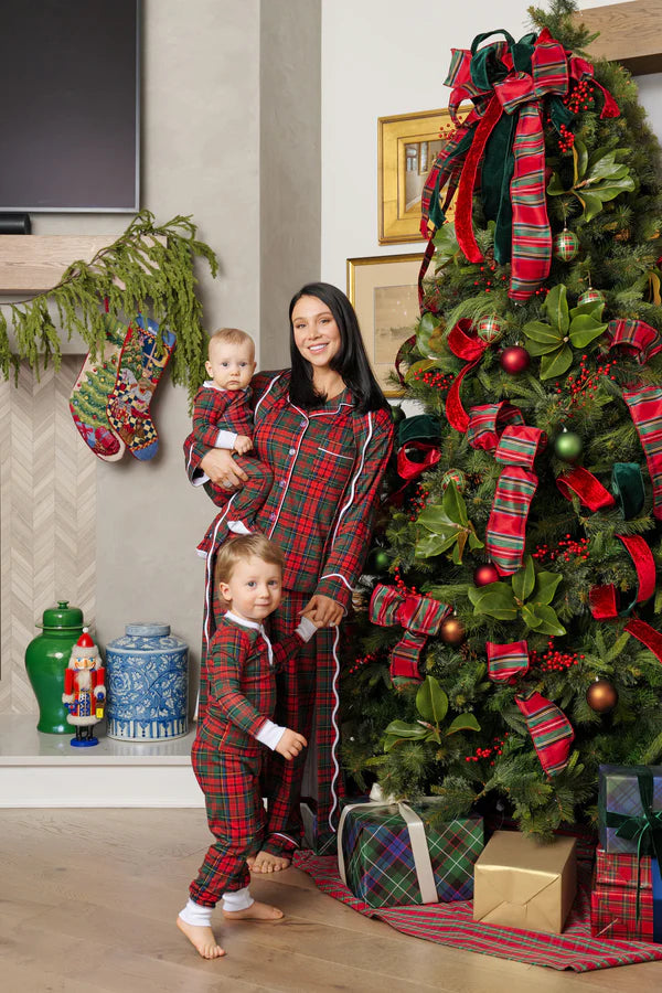 Let Me Lounge Set Paces Mill Plaid, Worth Avenue White