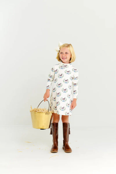Tatum's Turtleneck Dress Highland Horses