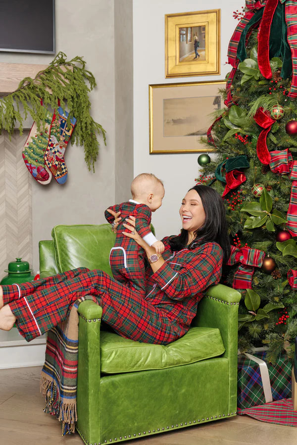 Knox's Night Night Footed Paces Mill Plaid, Worth Ave White