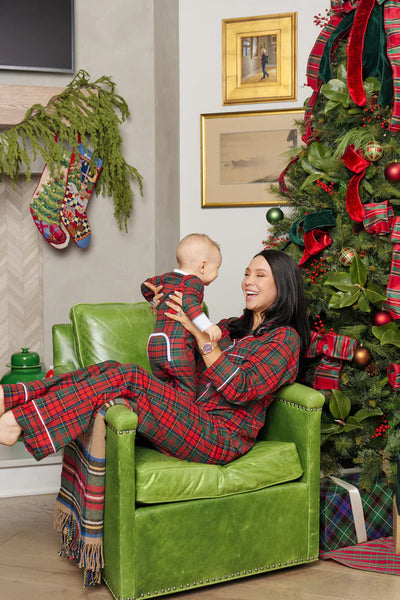 Knox's Night Night Footed Paces Mill Plaid, Worth Ave White