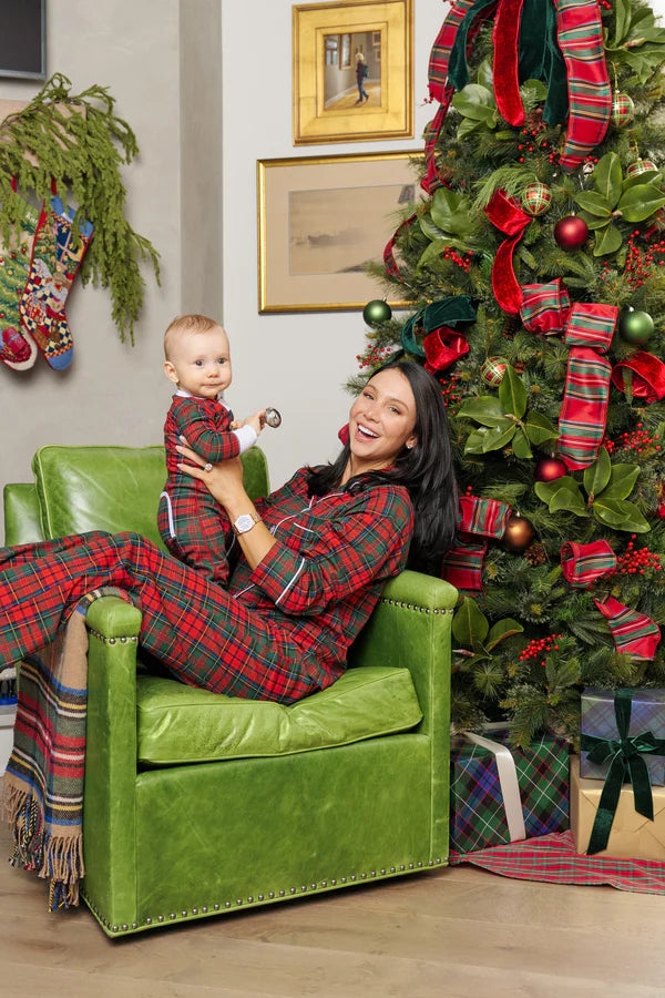 Let Me Lounge Set Paces Mill Plaid, Worth Avenue White