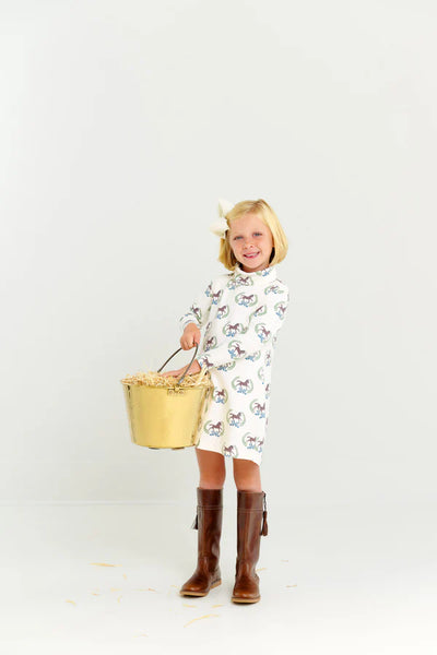 Tatum's Turtleneck Dress Highland Horses