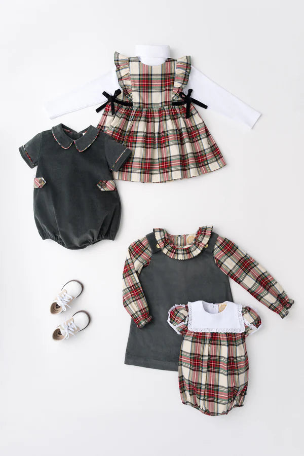 Pammy's Pinafore Dress Charlie Place Plaid, Newport Night (Flann)