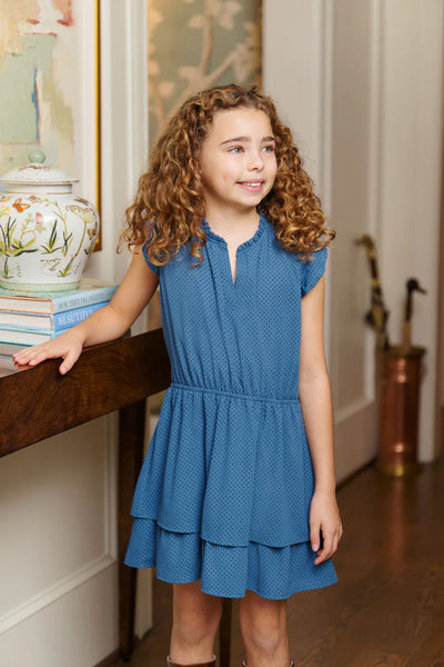 Mary Price Party Dress Barnsley Blue Dot