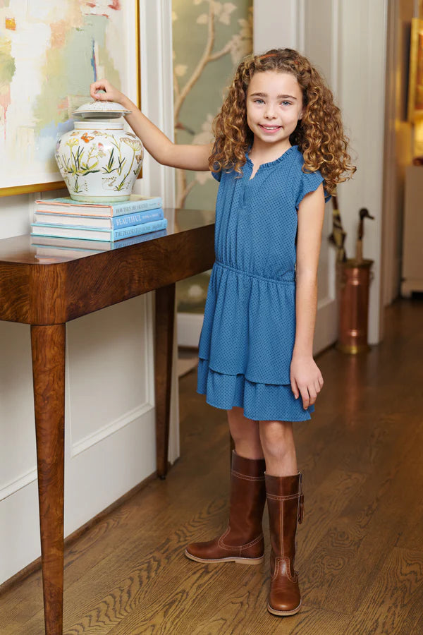Mary Price Party Dress Barnsley Blue Dot