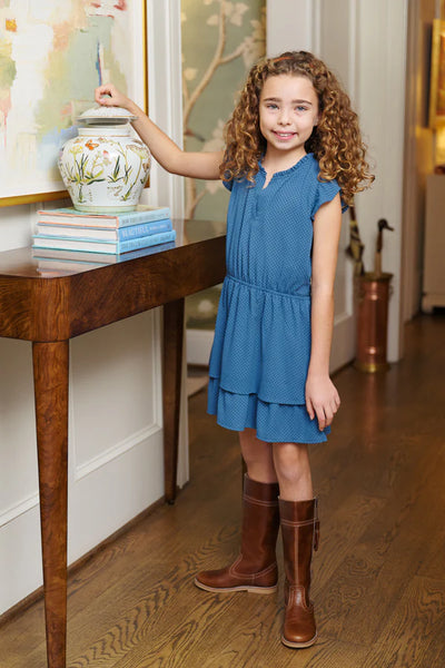 Mary Price Party Dress Barnsley Blue Dot