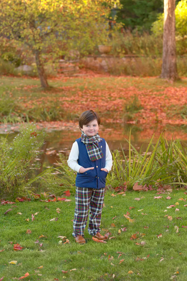 Sheffield Pants Flannel Grant Park Plaid, Nantucket Navy
