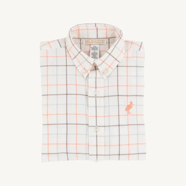 Dean's List Dress Shirt Mantua Tattersall Seashore Sherbert Flannel