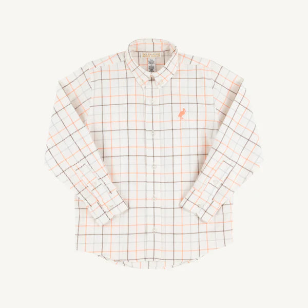 Dean's List Dress Shirt Mantua Tattersall Seashore Sherbert Flannel