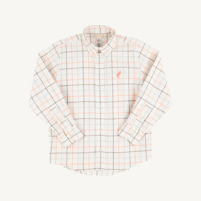Dean's List Dress Shirt Mantua Tattersall Seashore Sherbert Flannel