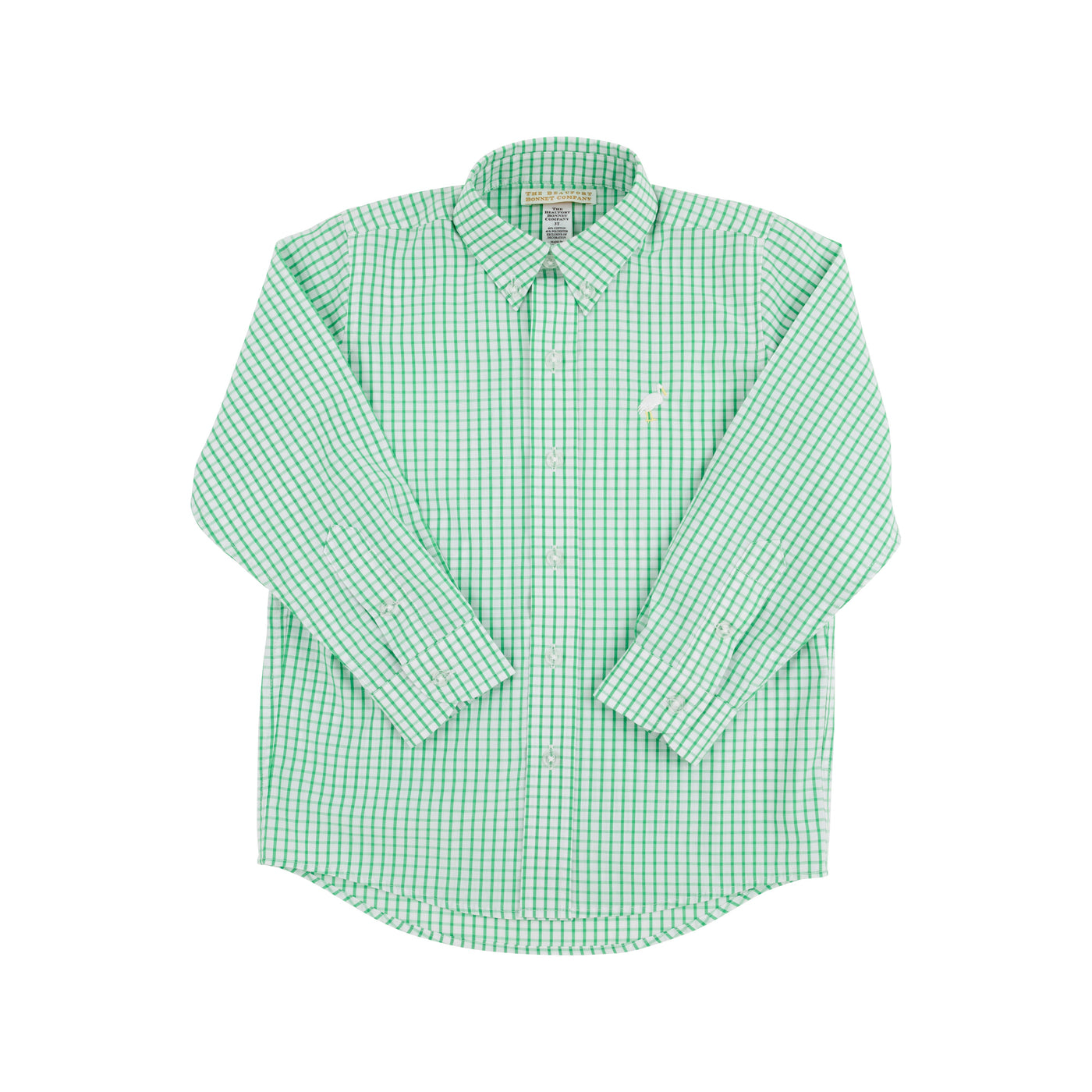 Dean's List Dress Shirt Kiawah Kelly Green Windowpane