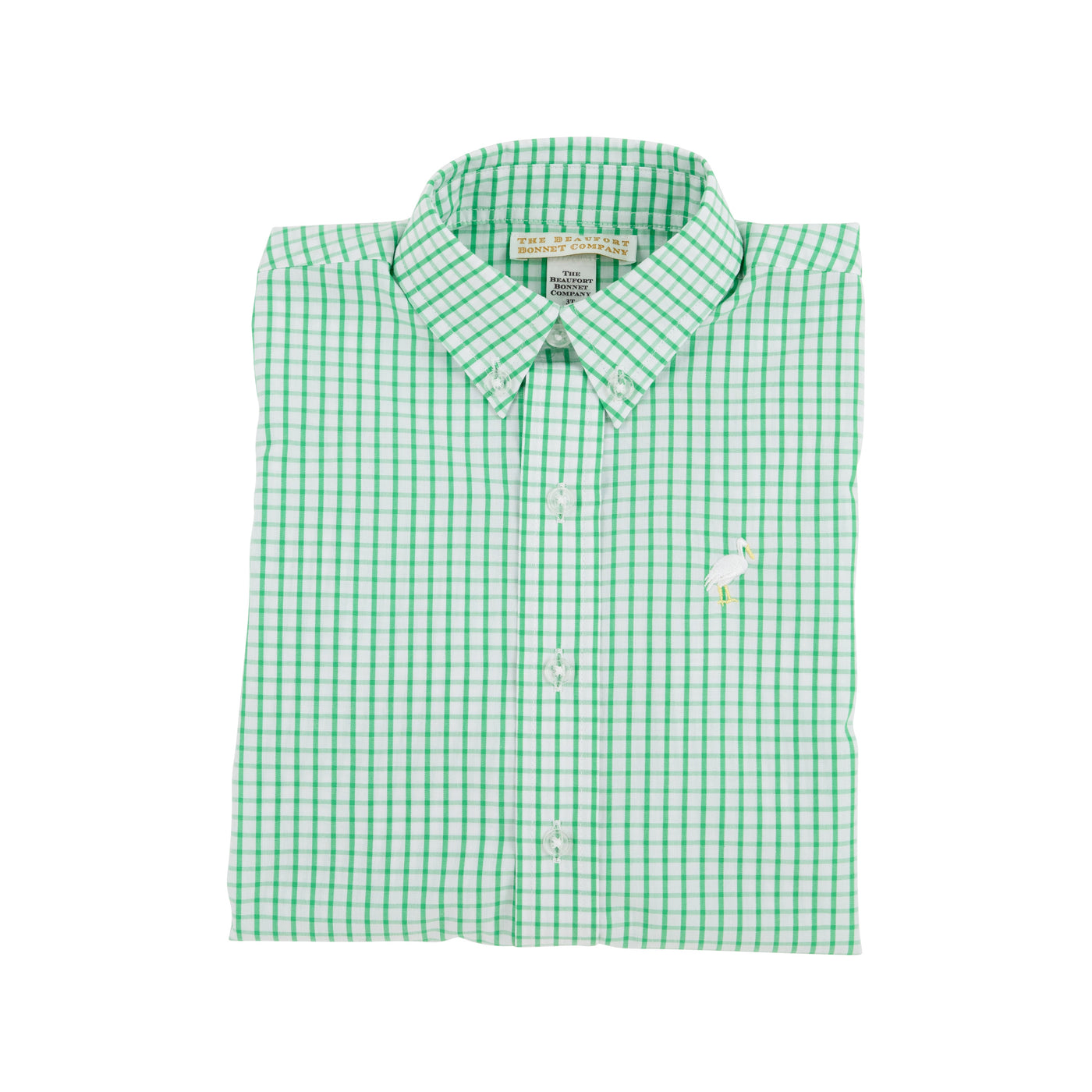 Dean's List Dress Shirt Kiawah Kelly Green Windowpane