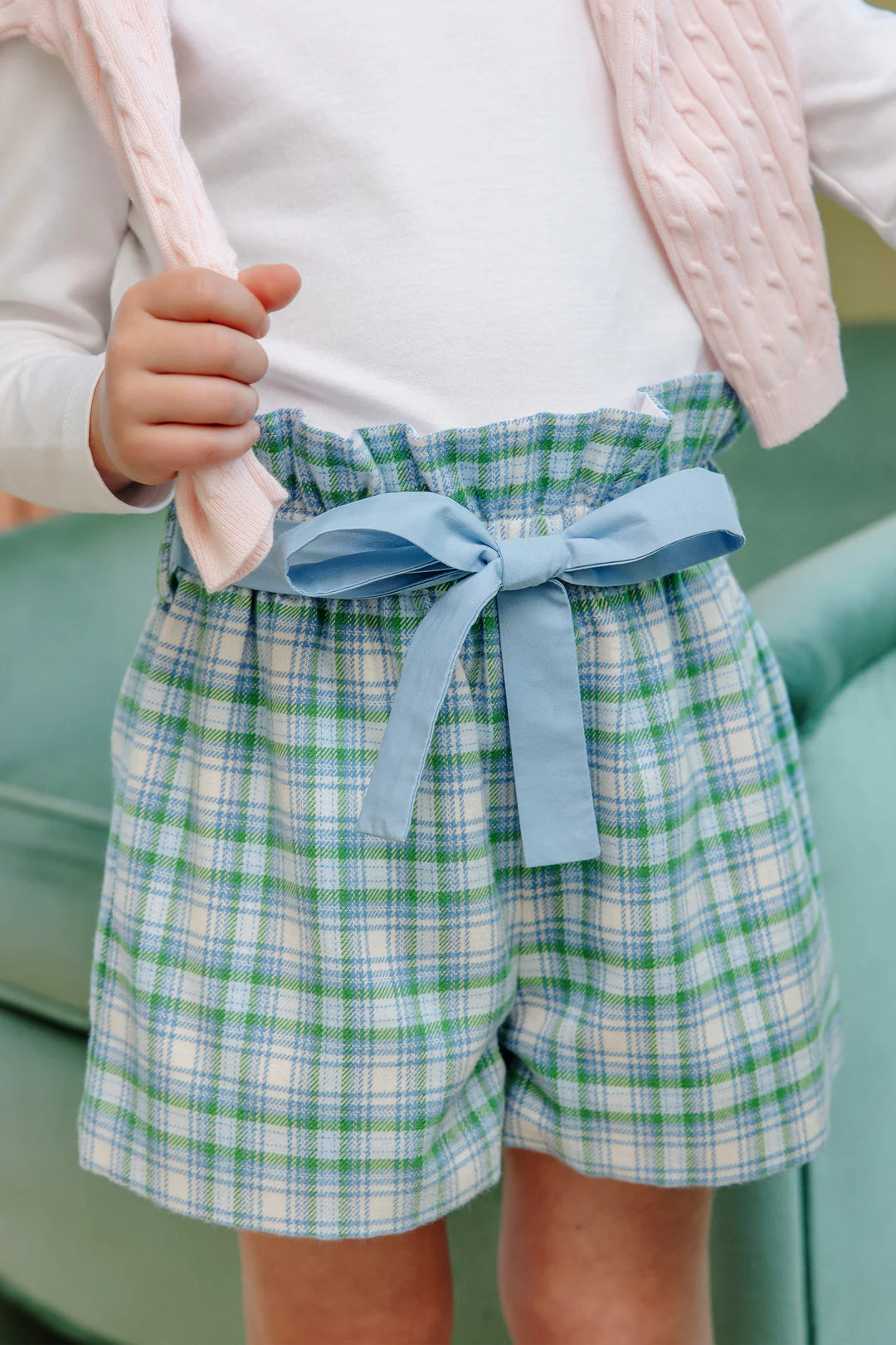 Maddie Bea Bag Shorts Eastpoint Plaid BarrBlue