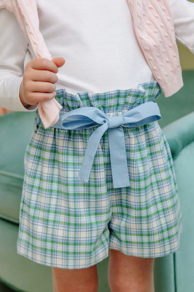 Maddie Bea Bag Shorts Eastpoint Plaid BarrBlue