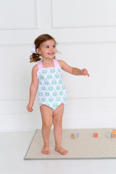 Sisi Sunsuit Handover Hand Block Palm BP Buck Blue