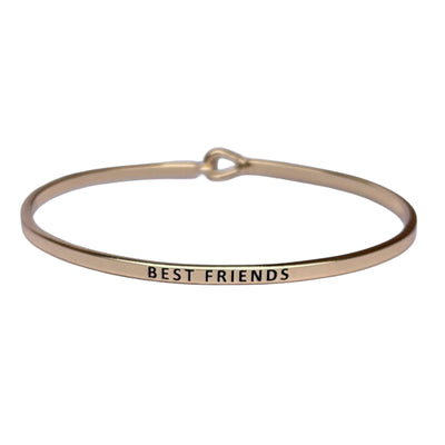 Gold Hook Bracelet Inspirational Assorted Engravings