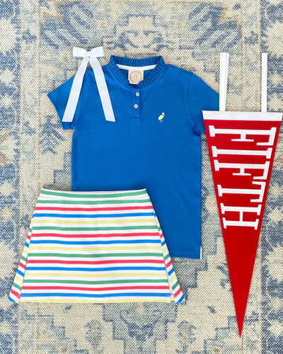 Little Miss Prim & Proper Polo Wood Boat Blue Sunnyside Yellow