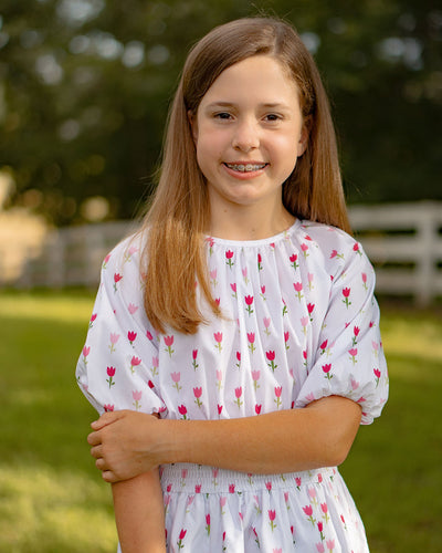 Scarlett Dress Field of Pink