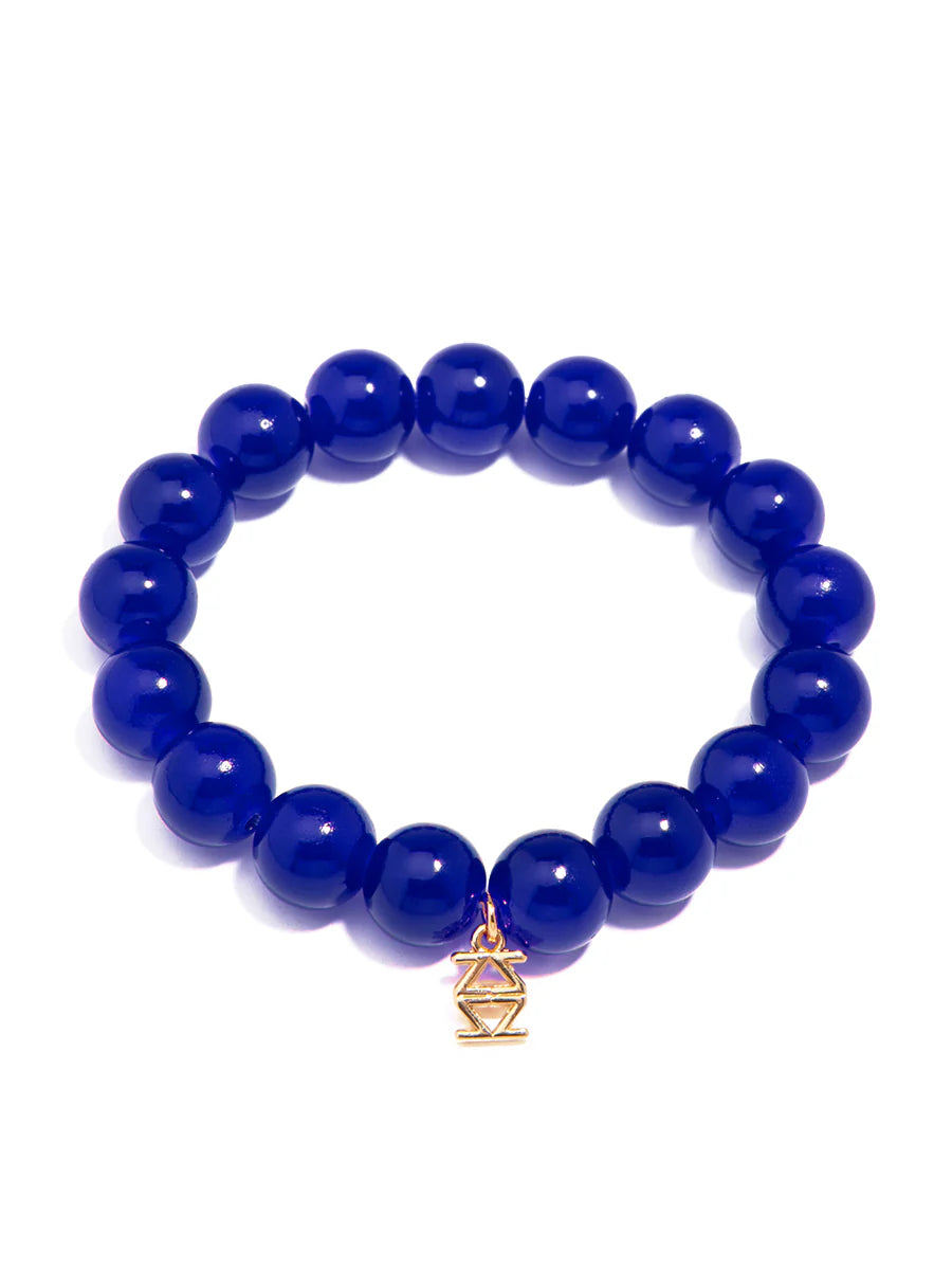Glass Bead Stretch Bracelet - Various Colors