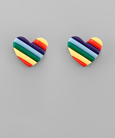 Heart Rainbow Earrings