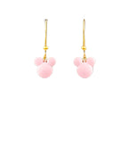 Pink Mickey Mouse Head Earrings