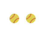 Sparkly Softball Earrings