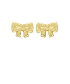 Medium Gold Bow Earrings