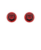 Bulldog Earrings Red & Black