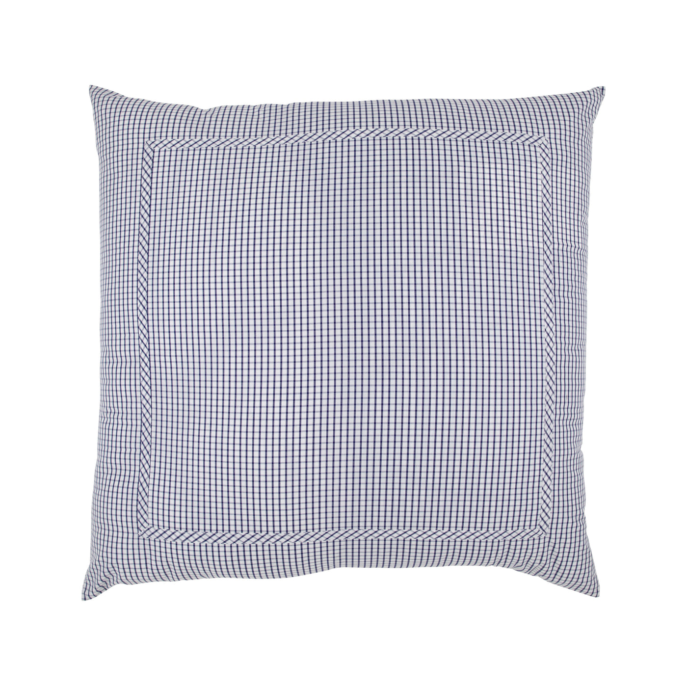 Euclid Euro Sham Nantucket Navy Windowpane